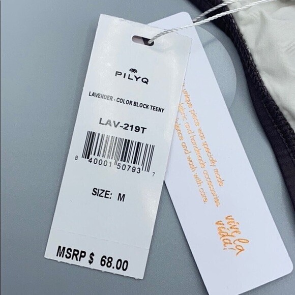 PILYQ Lavender Color Block Teeny Bikini Bottoms Women's Size Medium - Picture 4 of 7